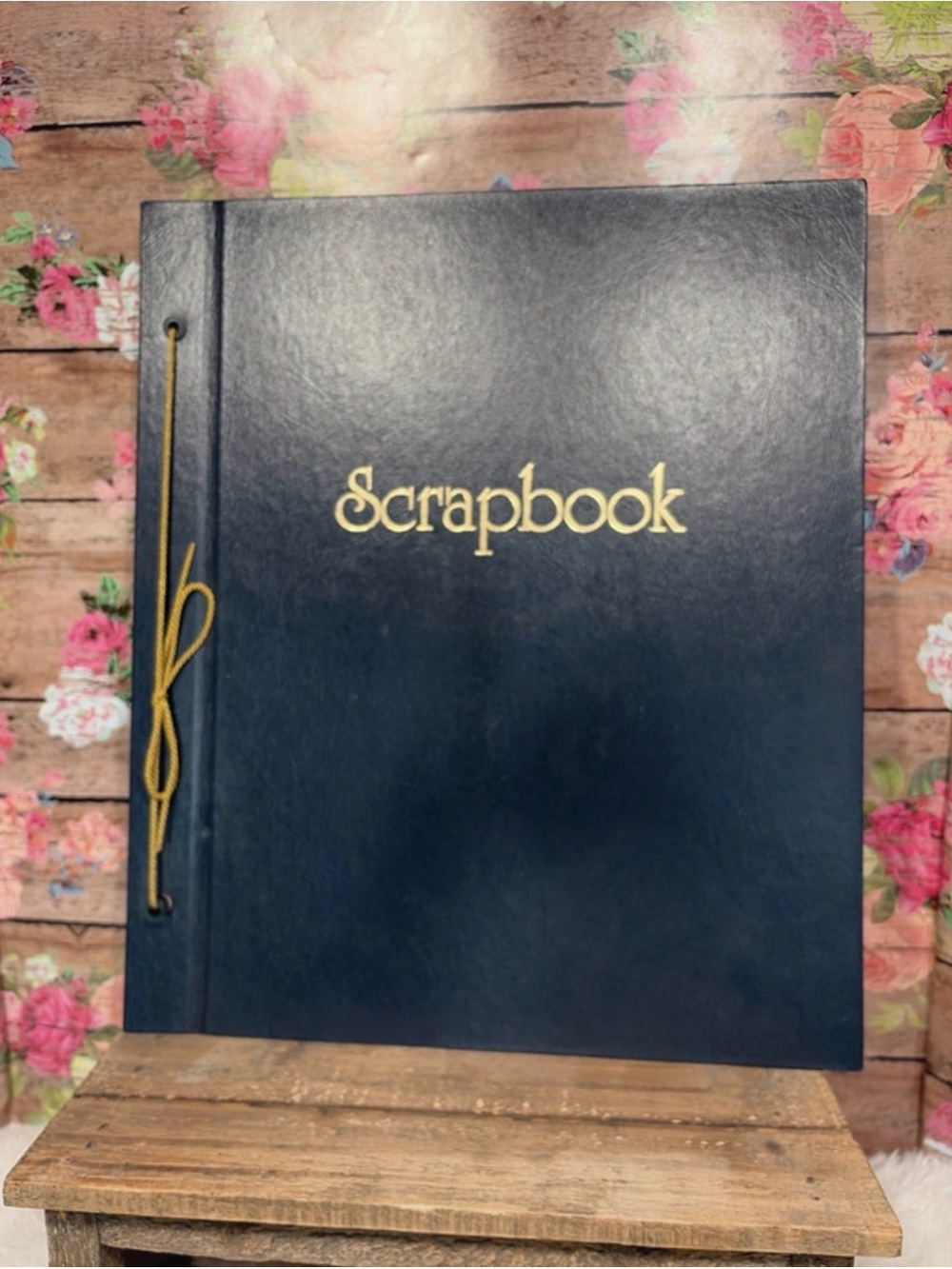 Vintage Thompson Postbound String-Tied Scrapbook